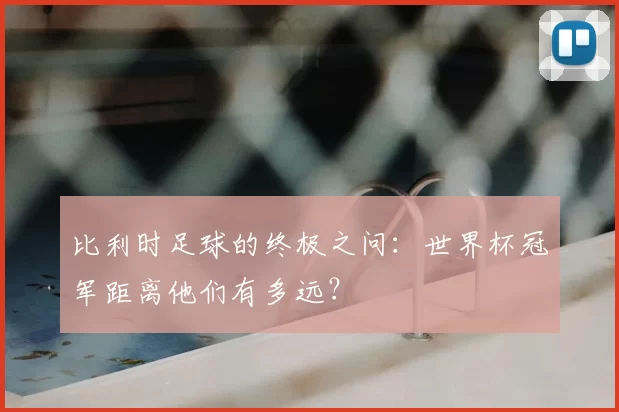 比利时足球的终极之问：世界杯冠军距离他们有多远？